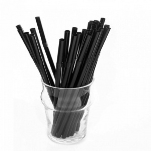 Трубочки для коктейля (200шт.х60уп.) черные		